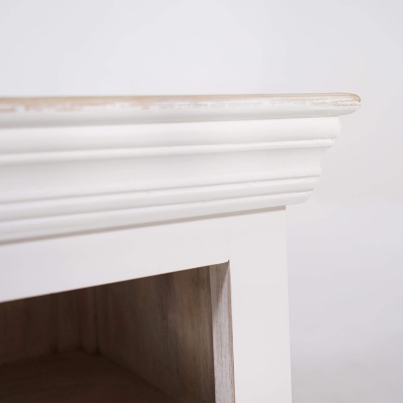 Witte tv-meubel van 140 cm in natuurlijk hout – Sea side