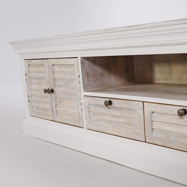 TV-meubel hout en wit 190 cm – Sea side