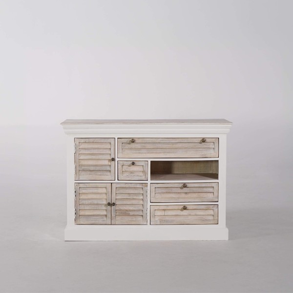 Buffet wit in natuurlijk hout - Sea side