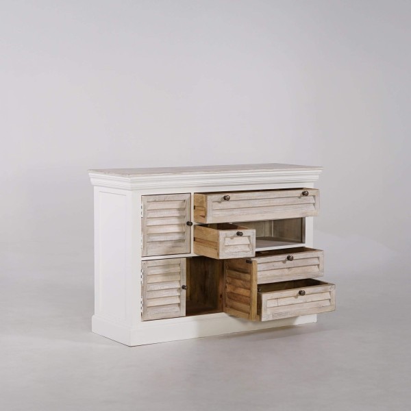 Buffet wit in natuurlijk hout - Sea side