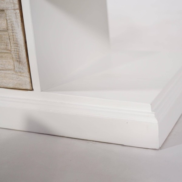 Witte opbergkast in naturel hout - Sea side