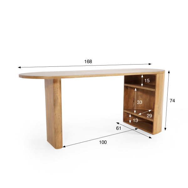 Massief houten bureau - Timea