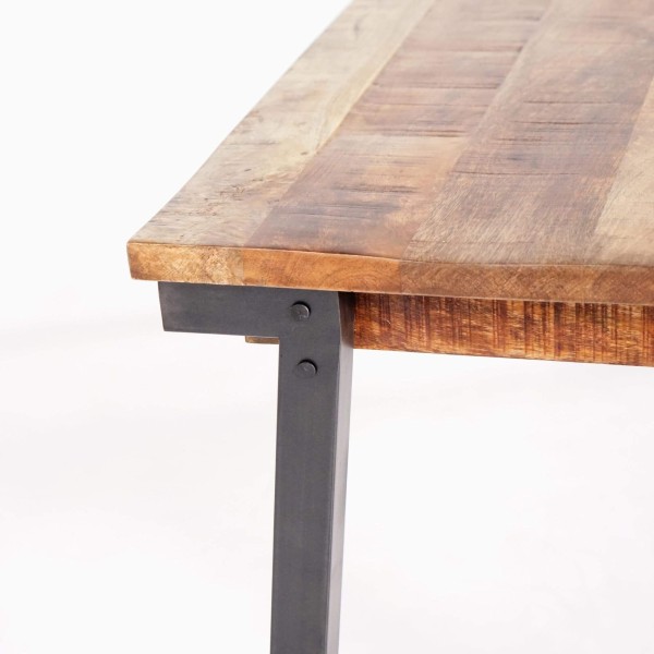 Vintage hout en metalen tafel - Retro Archi