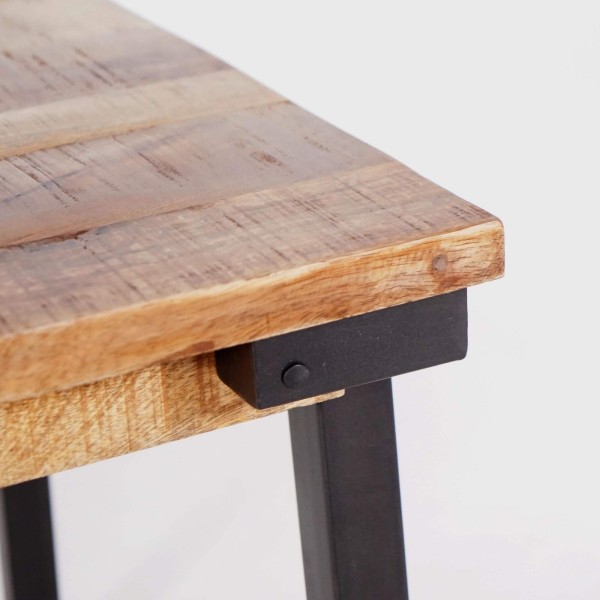 Vintage hout en metalen tafel - Retro Archi