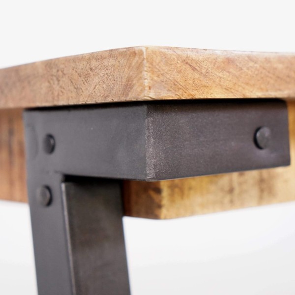 Vintage hout en metalen tafel - Retro Archi