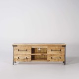 TV-meubel van hout en metaal - Retro Archi