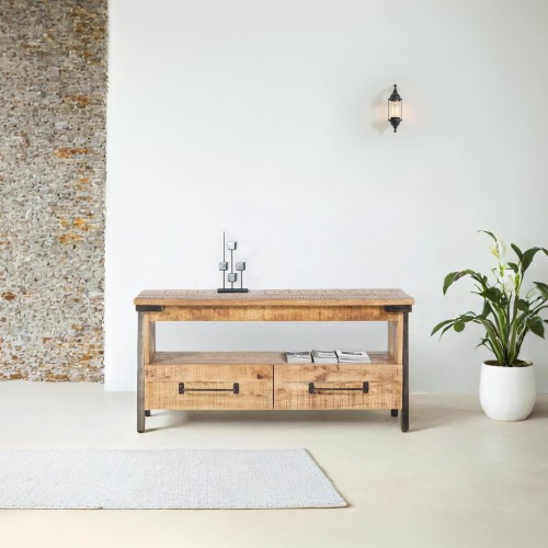 TV meubel hout en metaal 120 cm - Retro Archi