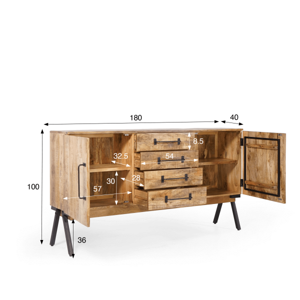 Retro Archi 2 deuren dressoir