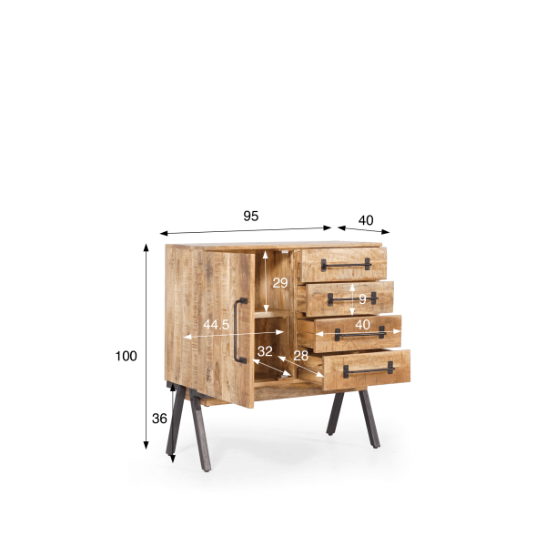 Retro Archi 1 deur dressoir