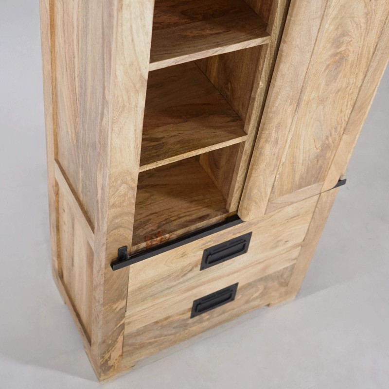 Industriële boekenkast in massief hout - Paris