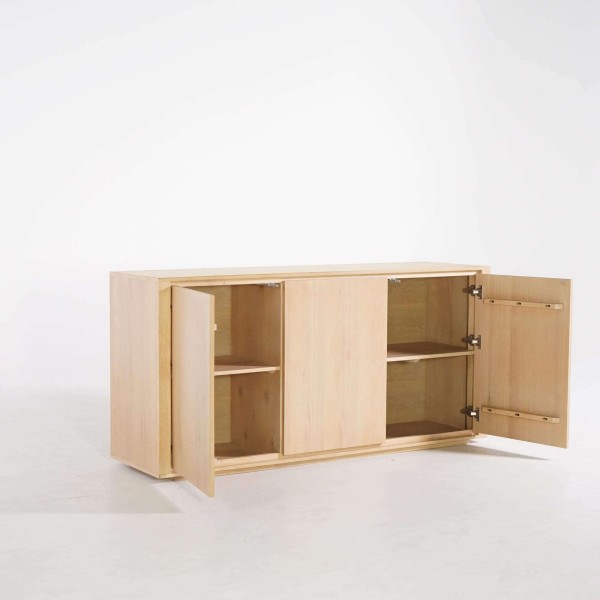 Dressoir in massief eikenhout 3 deuren 160 cm - Yseult