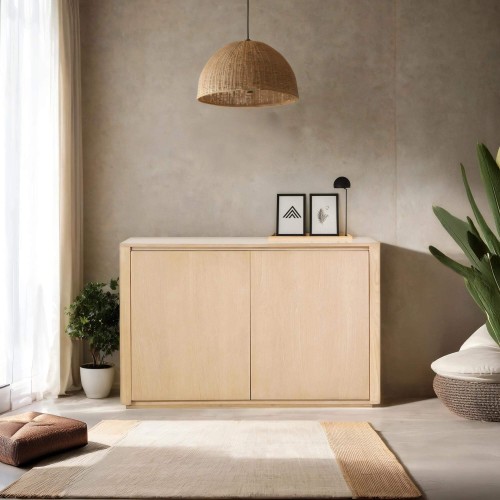 Buffet in massief eikenhout met 2 deuren 120 cm - Yseult