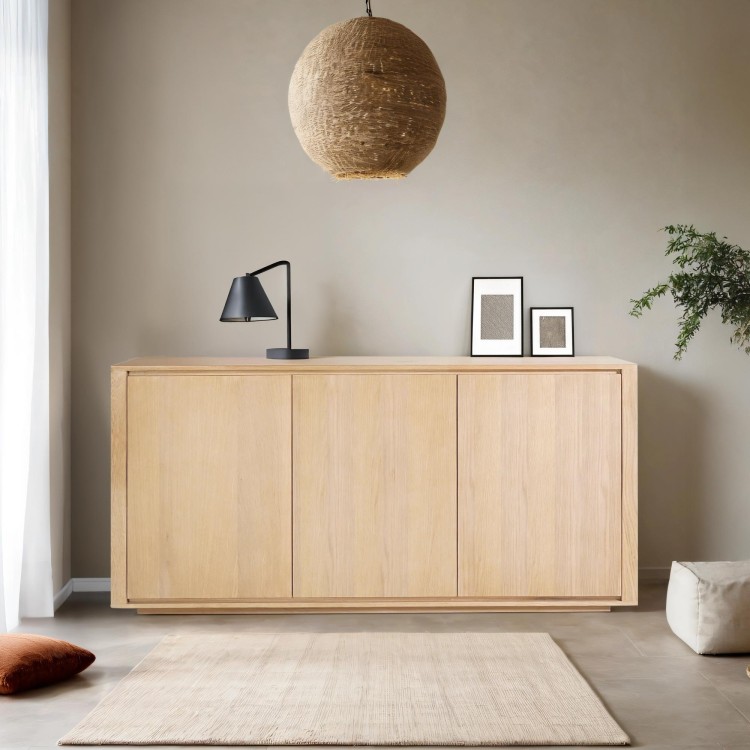 Dressoir in massief eikenhout 3 deuren 160 cm - Yseult