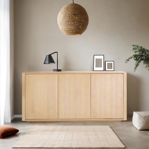 Dressoir in massief eikenhout 3 deuren 160 cm - Yseult