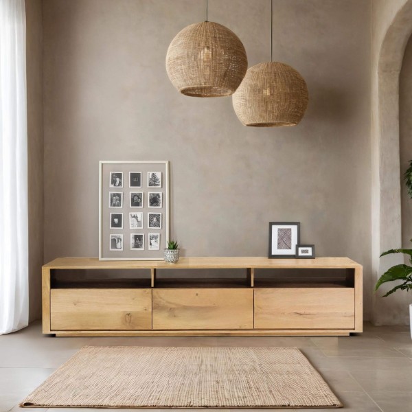 Tv-meubel in naturel eik 200 cm - Yseult