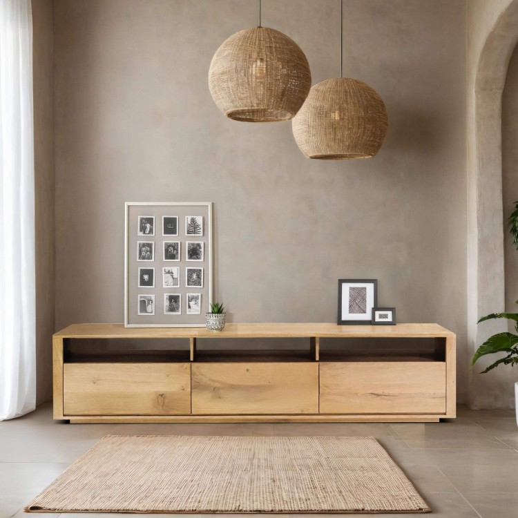 Tv-meubel in naturel eik 200 cm - Yseult