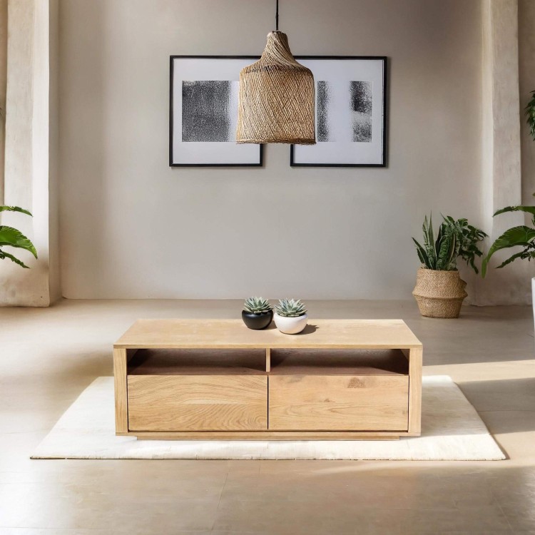 Salontafel in massief eikenhout 120 cm - Yseult