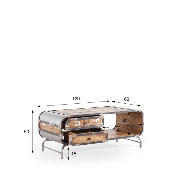 Industriële salontafel - Manchester