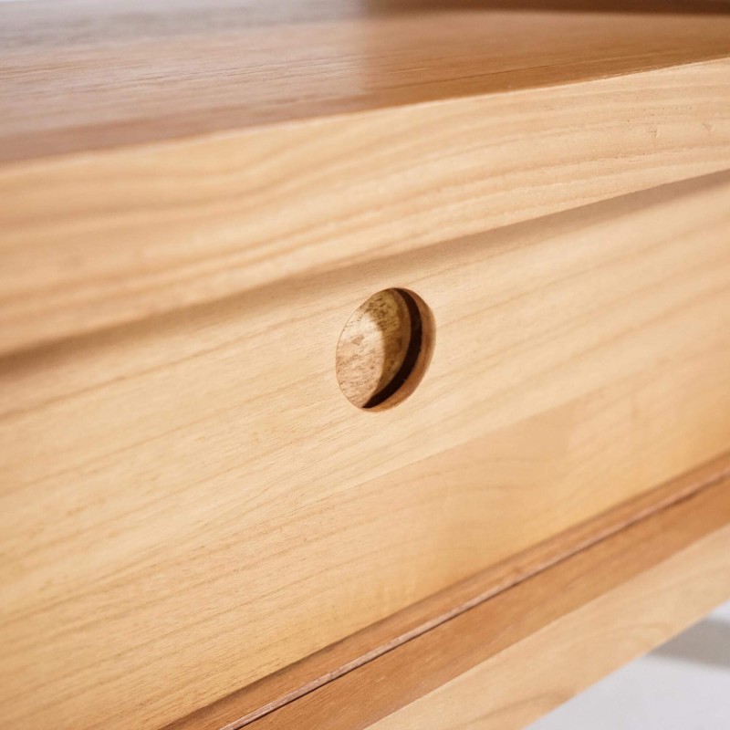 TV-meubel in massief hout met schuifdeur – Rohini