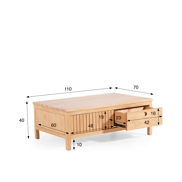 Salontafel in massief hout - Rohini