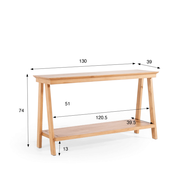 Console in natuurlijk hout – Nandini