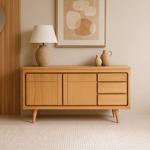 Buffet in massief hout 150 cm - Pragati