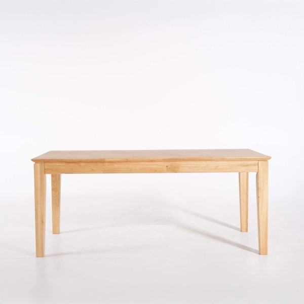 Eettafel rechthoekig in eikenhout 180 x 90 cm met verlengblad van 60 cm
