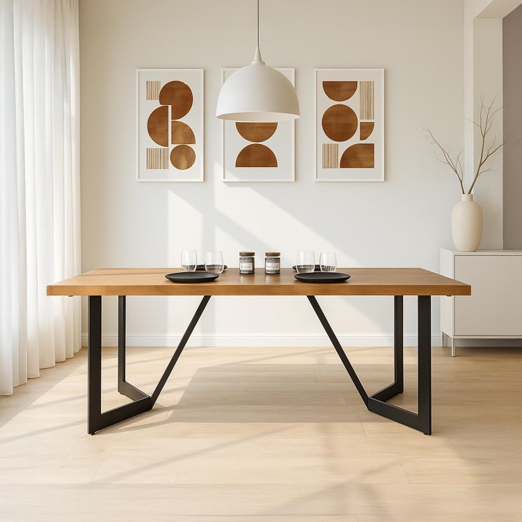 Eettafel van natuurlijk hout - New Jersey