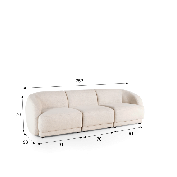 Moderne 3-zits sofa – Elora