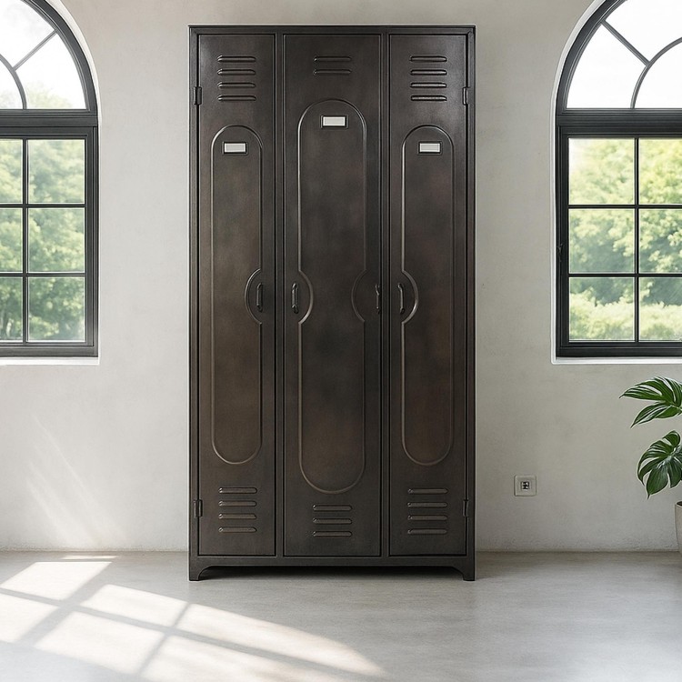 3-deurs metalen industriële kast