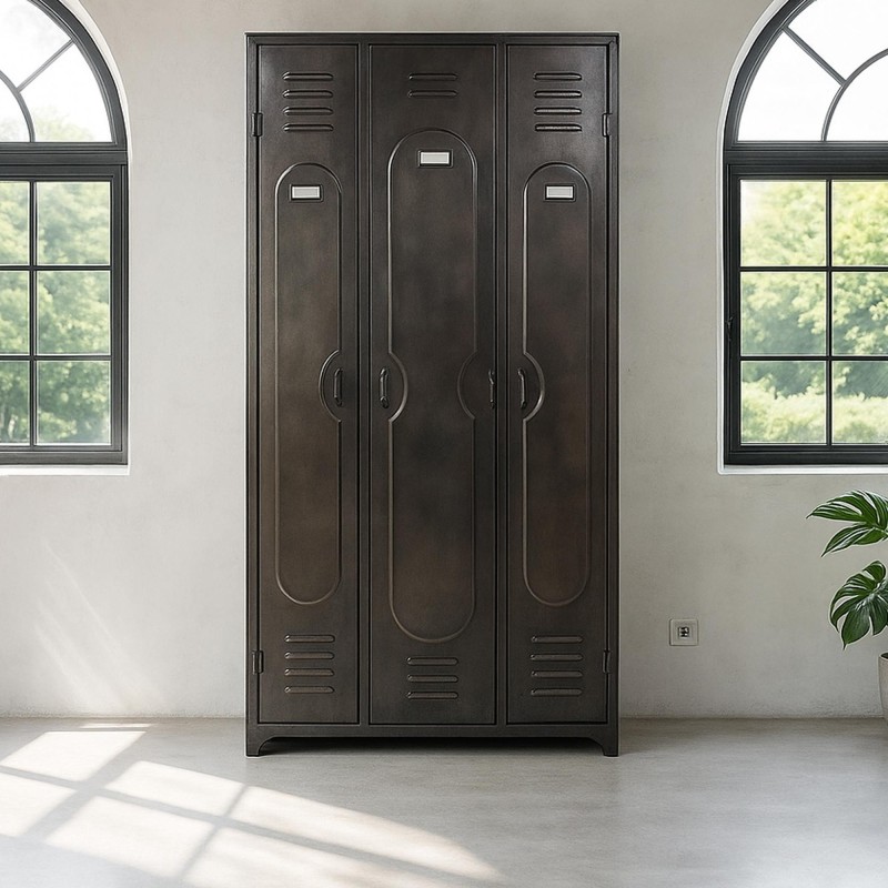 3-deurs metalen industriële kast