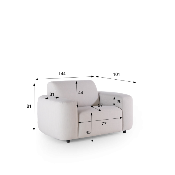 Fauteuil in stof – Kala