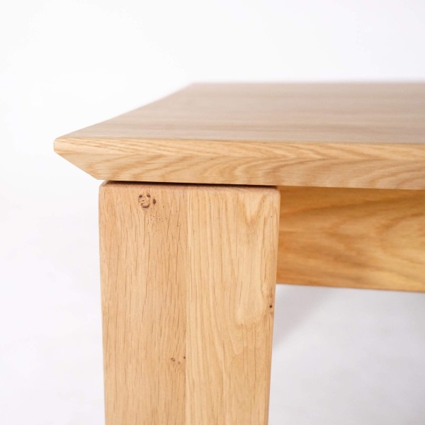 Eettafel van eikenhout 200 x 100 cm met verlengstukken van 2 x 50 cm
