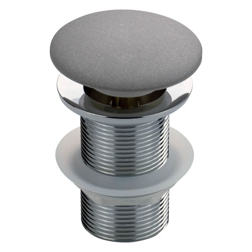 Bovenafsluiter voor wastafel, klik-klak voor granieten badkamerwastafel, metallic grijs