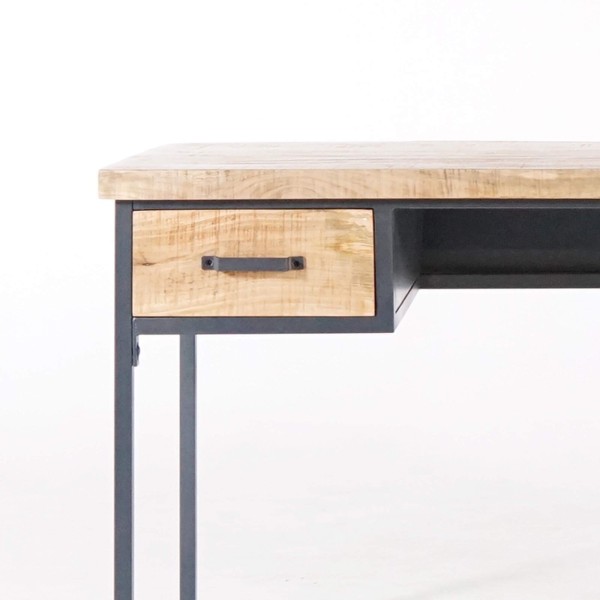 Industriële bureau in hout en metaal – Cambridge