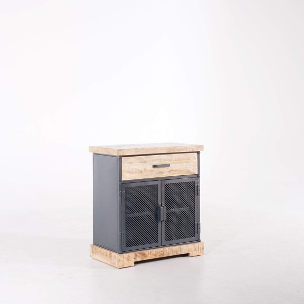 Klein industrieel dressoir in metaal en hout - Cambridge