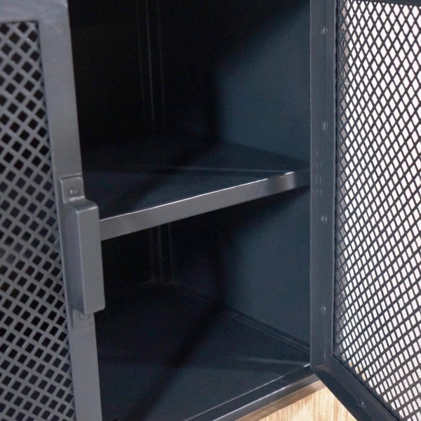 Klein industrieel dressoir in metaal en hout - Cambridge