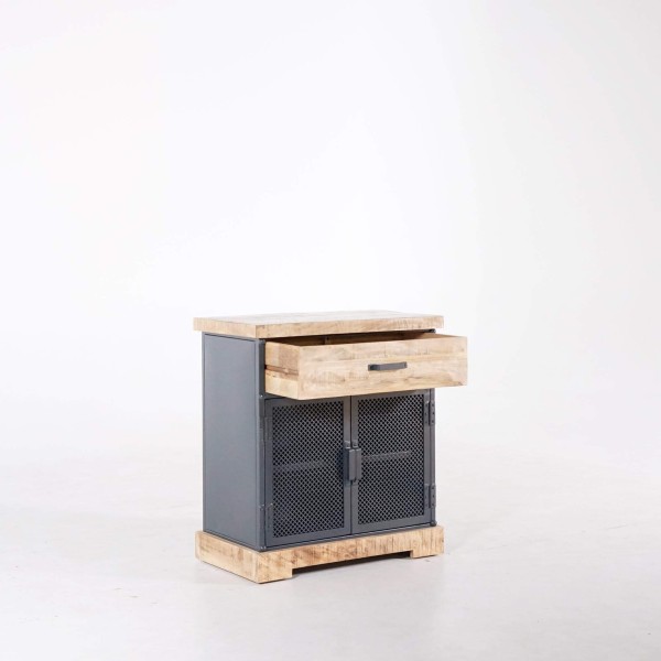 Klein industrieel dressoir in metaal en hout - Cambridge