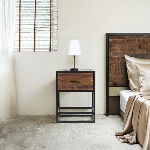 Nachtkastje in gerecycled hout – Recycled