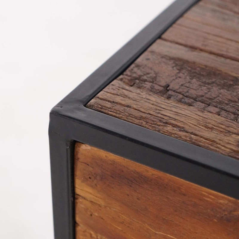 Nachtkastje in gerecycled hout – Recycled
