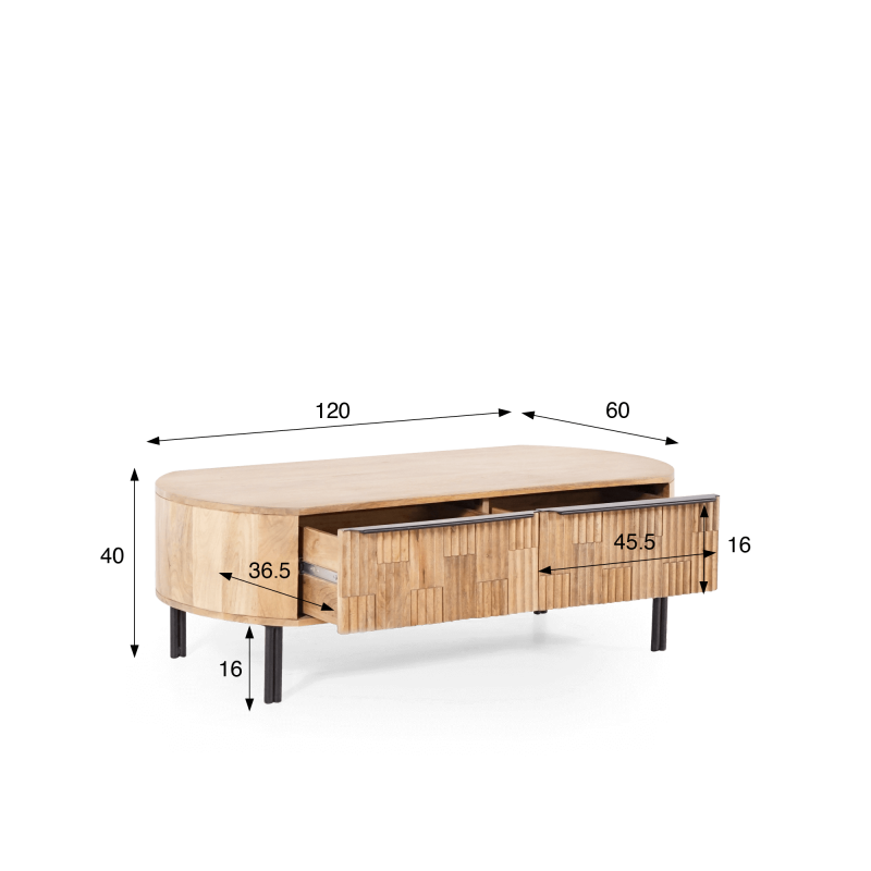 Salontafel in massief mangohout – Uma Salontafel in massief mangohout – Uma