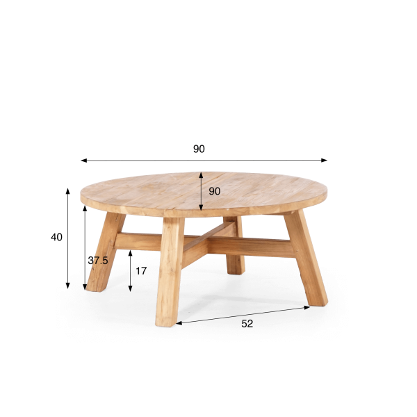 Salontafel in massief hout – Luzio