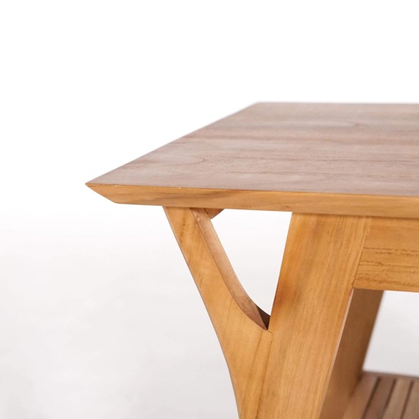 Badmeubel in massief teakhout met enkele wasbak 80 cm – Kalindi