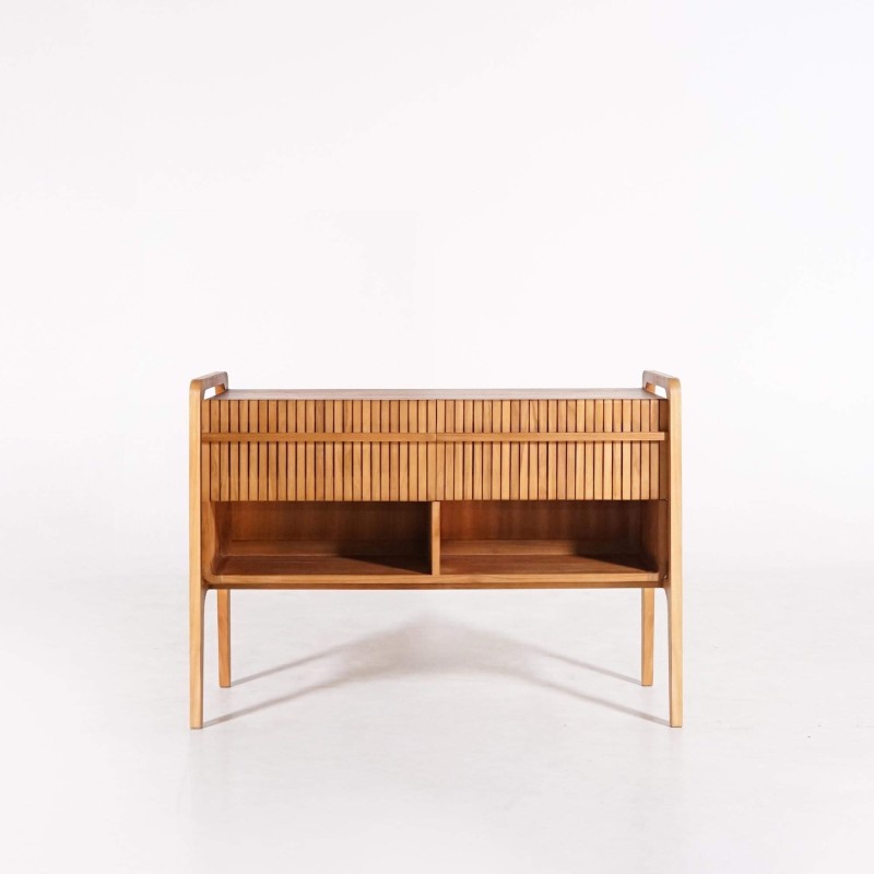 Badmeubel in massief teakhout met dubbele wasbak 120 cm - Devika Badmeubel in massief teakhout met dubbele wasbak 120 cm - Devika