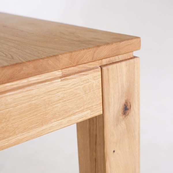 Eettafel in eikenhout 140 x 90 cm met 2 verlengstukken van 40 cm