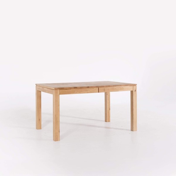 Eettafel in eikenhout 140 x 90 cm met 2 verlengstukken van 40 cm