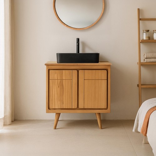 Badkamermeubel in massief...