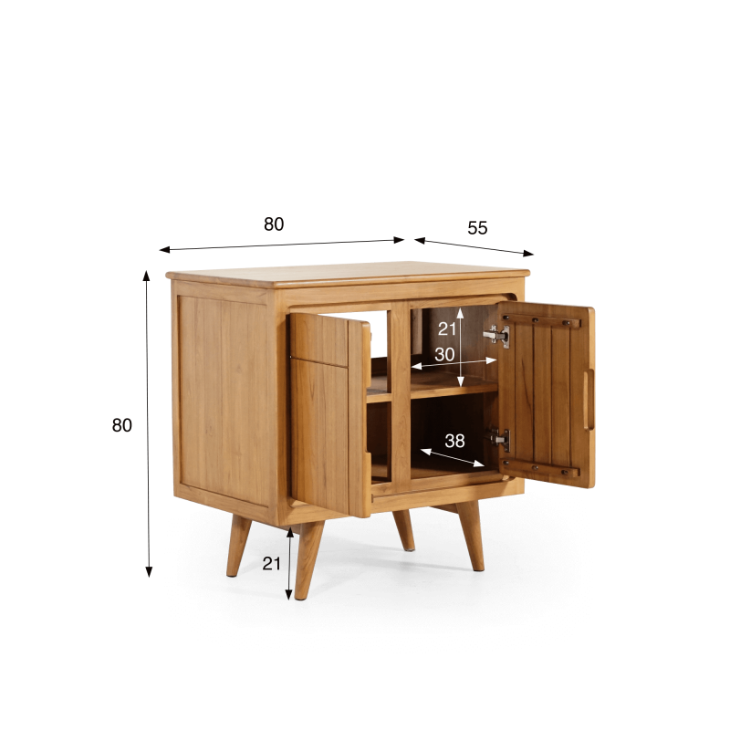 Badkamermeubel in massief teakhout 80 cm – Pragati Badkamermeubel in massief teakhout 80 cm – Pragati