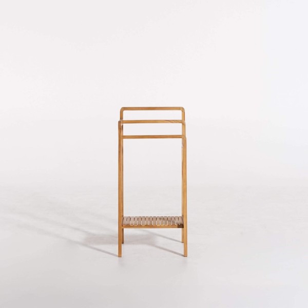 Handdoekhouder voor badkamer in massief teakhout – Devika