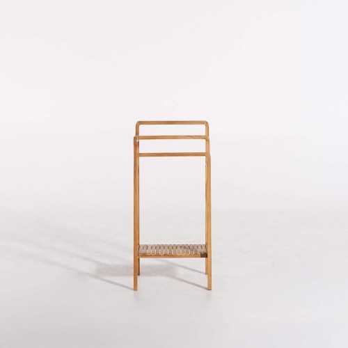 Handdoekhouder voor badkamer in massief teakhout – Devika